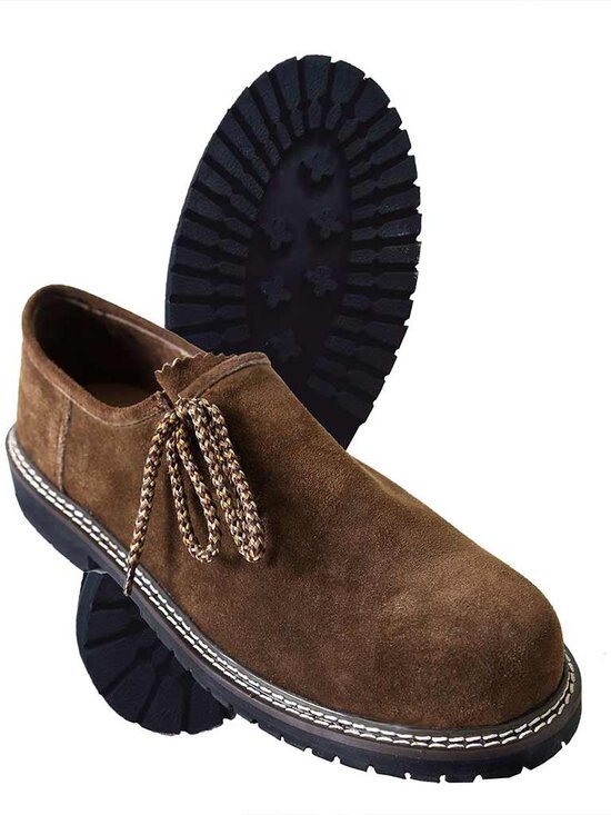 Men’s Bavarian Festival Shoes Dark Brown Suede Lederhosen Style main image 8